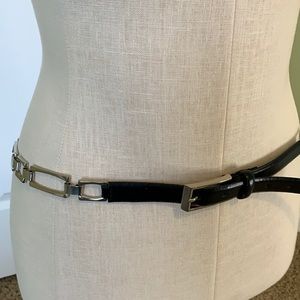 Black leather belt